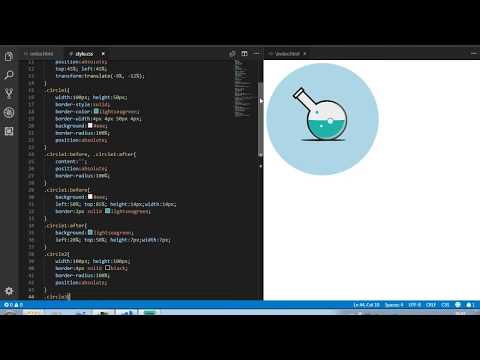 Create laboratory flask with CSS/ HTML | qzcat