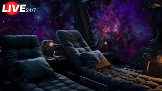 🔴 Spaceship Ambience | Starsip Sleeping Quarters | White Noise Deep Sleep