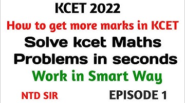 How to Get More Marks in KCET 2022/kcet Maths Short Tricks/Solve in 2 Seconds/kcet Tricks/NTD SIR