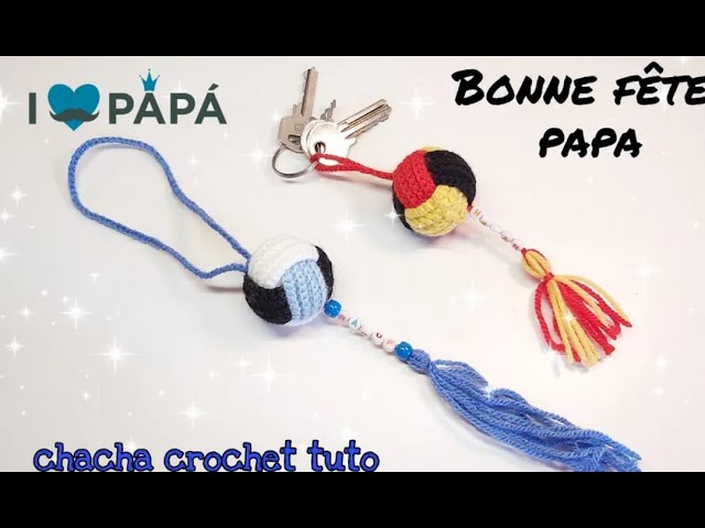 Porte-clés Crayon au crochet 