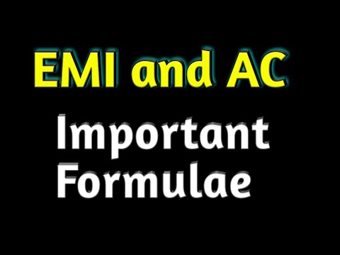 Electromagnetic induction and AC Important formulae.