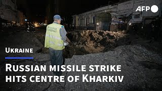 Russian missile strike hits centre of Ukrainian city | AFP