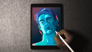 Portrait 👨 illustration in procreate | iPad pro screenshot 5
