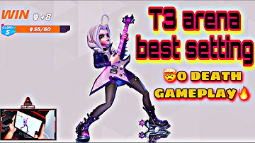 Best Settings for T3 Arena| Sensitivity + HUD Layout//T3 Arena HIGH GRAPHICS Gameplay 0 DEATH