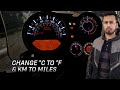 change °C to °F and KM to Miles ||Himalayan Instrument cluster