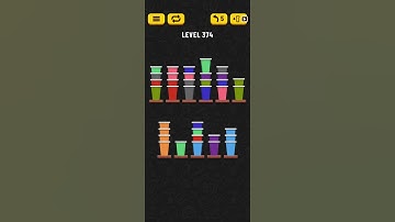Cup Sort Puzzle Level 374 = Water Sort Puzzle Level 374 = Ball Sort Puzzle Level 374 All the same