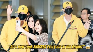 “12 Minutes Ago! ARMY Goes Wild! Jin BTS’s New Airport Look Leaves Everyone Stunned!”