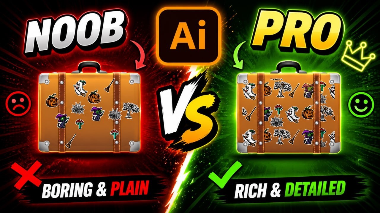 Adobe illustrator Tutorial New | Beginner Vs Pro #illustratortips # ...