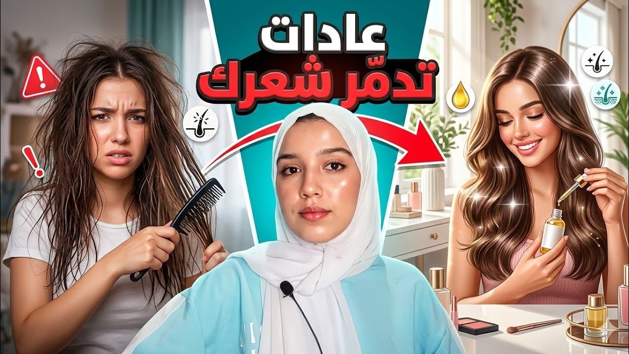  عادات كتدمّر شعرك يومياً! حبسيهم دابا ❌