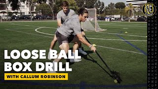 LOOSE BALL BOX DRILL FOR LACROSSE DEFENDERS