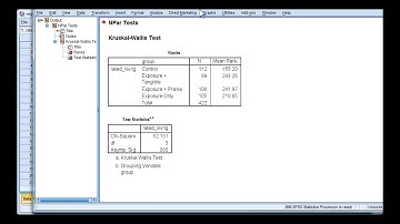 V16.6 - Kruskal-Wallis in SPSS
