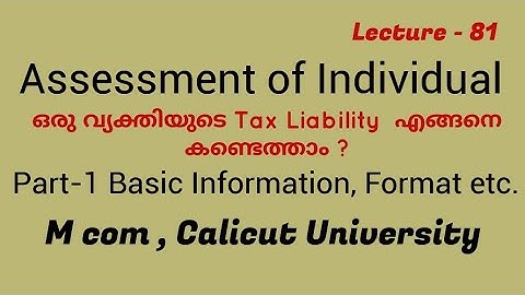 Assessment of individual- Part1-Basics,Format,(മലയാളത്തിൽ)