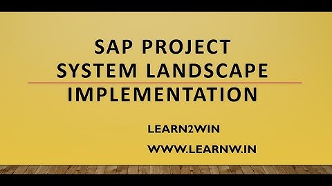 System Landscape in SAP | SAP Project Implementation | implement sap project #swaminath #learn2win