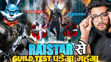 Raistar Guild Test On Live 😱 Biggest V Badge Player Call Me Noob Raistar 1 Vs 6 में!! 😤