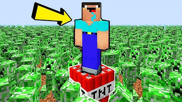 Minecraft NOOB vs PRO : HOW TO SURVIVE NOOB ON 1 BLOCK TNT IN MINECRAFT? Challenge 100% trolling!