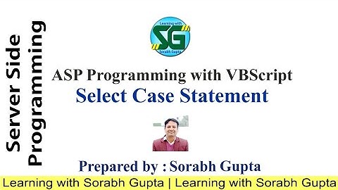 Conditional Statement | Select Case Statement in ASP using VBScript | Example