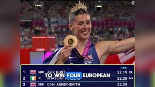 Amy Hunt Wins Women’s 200m Final at European Athletics Championships