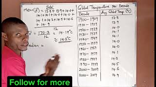 Mathematical Climate change