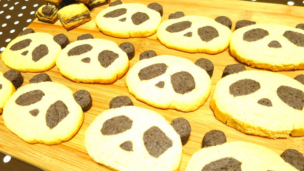 アイスボックスクッキー パンダ レシピ Icebox Cookie Refrigerator Cookie Panda Recipe パンダワンタン Youtube