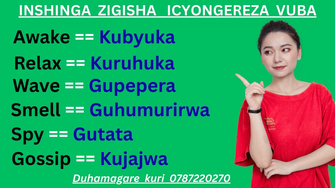 Kuganira mu Cyongereza biroroshye, IGA Inshinga250 zigufasha Kuvuga icyongereza vuba II ACTION VERBS