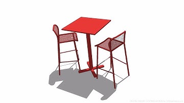Bar Table & Bar Stool 3D Models by CADdetails.com