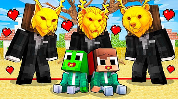 JJ and Mikey Adopted by SQUID GAME 3 VIP in Minecraft - Maizen
