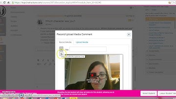 Adding a video or audio recording to a discussion in Canvas