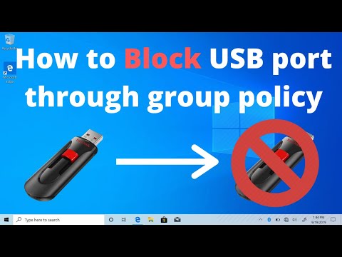 How to disable USB devices using group policy in windows 10