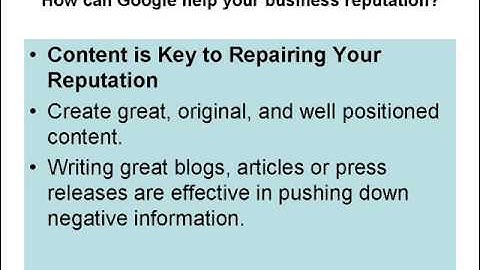Online Reputation Management Repair Tips: Know Google, By Steven W. Giovinco from Recover Reputation
