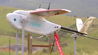 Drones carry patients' blood for a fee in Rwanda - BBC Click