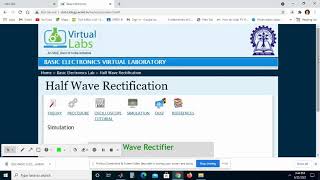 Half wave rectifier virtual lab