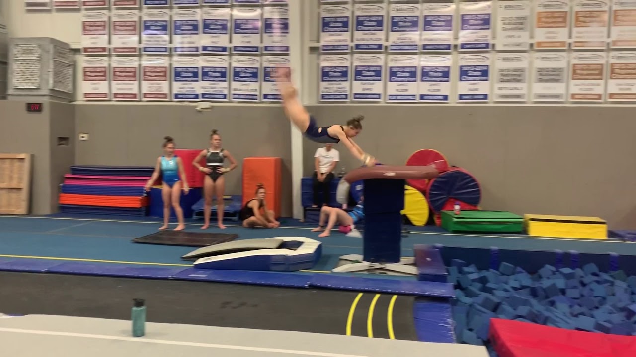 Front handspring Front pike half vault YouTube