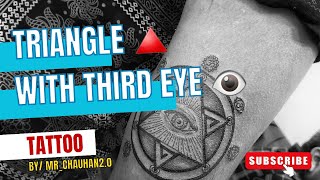 Triangle ?️ With Third eye ? Tattoo || seven chakras 3d thirdeye tattoo tringle