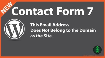 This Email Address Does Not Belong to the Domain as the Site