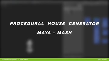 Procedural House Generator Maya   MASH