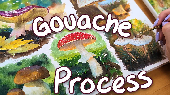 🎨 Painting Mushrooms with gouache!🍄 Paint-along + chat about Process, Technique & Workflow