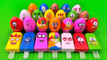 Ice Cream Rainbow SLIME: Hunting Numberblocks Eggs with CLAY Coloring! Satisfying ASMR Videos