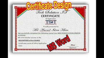 Certificate Design in MS-Word | Organizing Certificate Design | MS Word Tutorials.