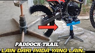 Membuat Paddock Jackstand Atau Standar Tengah Motor Trail Dari Bahan Bekas