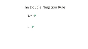 The Double Negation Rule