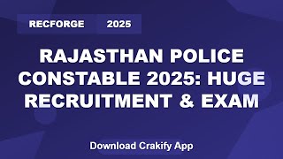 Rajasthan Police Constable Recruitment 2025 | Huge Candidate Participation &amp; Exam Details