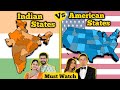 Indian states vs usa states  indian states vs american states  india vs us comparison in hindi