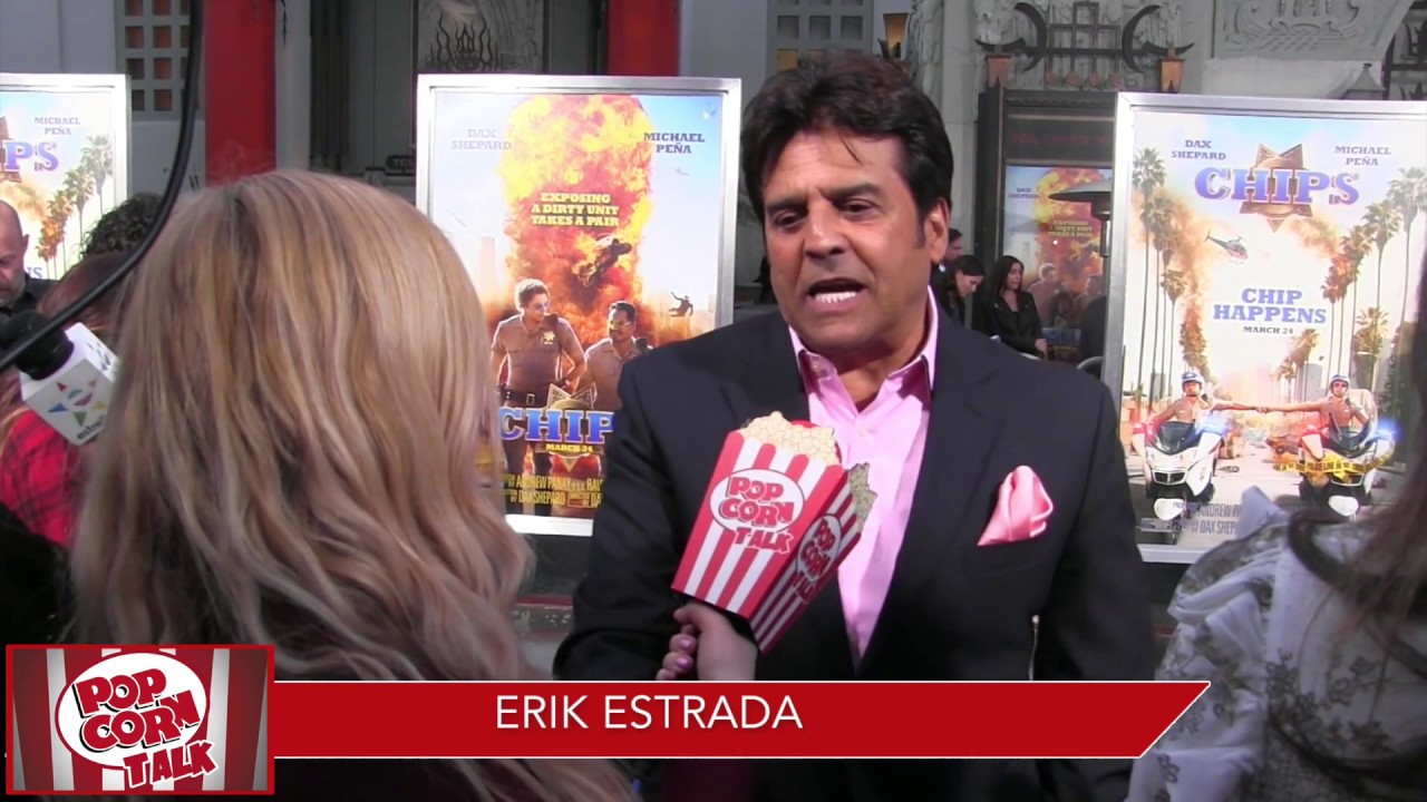 Erik Estrada becomes flirty Ponch at the CHiPs Movie Premiere ...