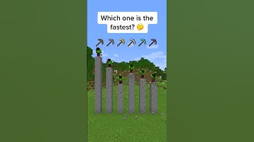 Which Minecraft Pickaxe is Faster? #shorts