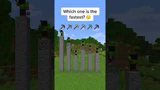Which Minecraft Pickaxe is Faster? #shorts Resimi