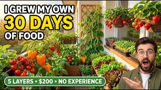 I Grew 30 Days of Food on My Apartment Balcony | 5 Layers, Under $200, No Experience