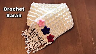 Crochet scarf trend of the year for women and girls | كروشية سكارف تريند السنة | Crochet Sarah