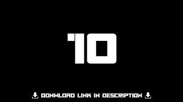 10 Seconds Digital Countdown Timer with Beep Sound on Black Background- Download Link in Description