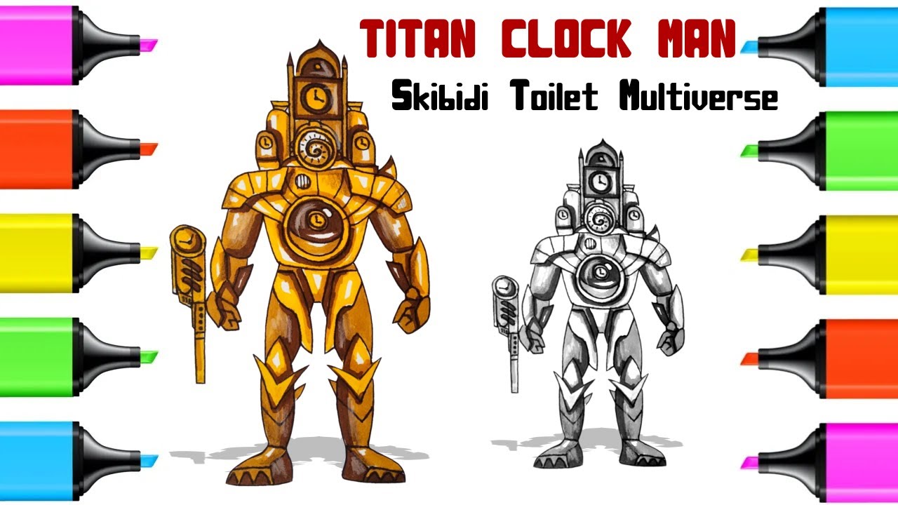 HOW TO DRAW CLOCKMAN TITAN  Skibidi Toilet Multiverse - Easy Step by Step  Drawing 