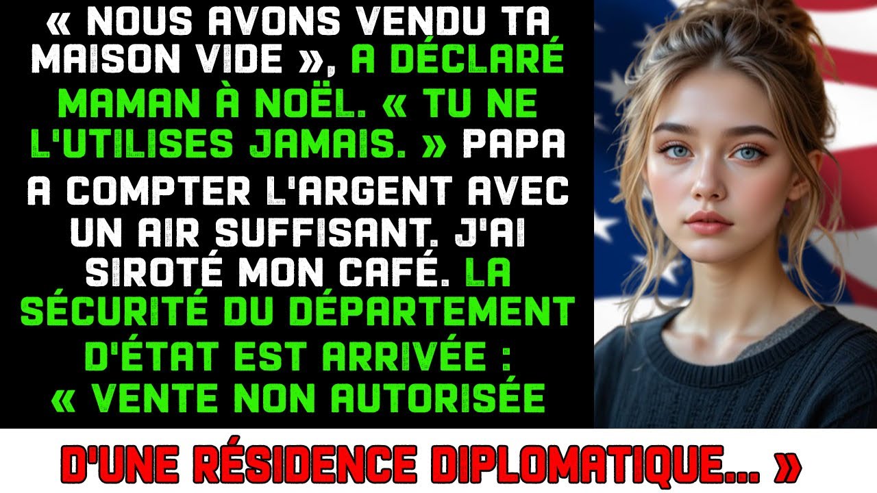 « Nous avons vendu ta maison, ma chérie. Un excellent prix. Tu nous remercieras plus tard. » C’était le réveillon de Noël chez mes parents. Ma famille avait signé la vente de ma propriété de...